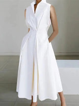 Womens Midi Dress with Chic A-Line Design & Comfortable Fit