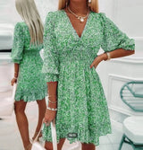 Women's Bohemian Floral Mini Dress for Summer Parties and Casual Outings