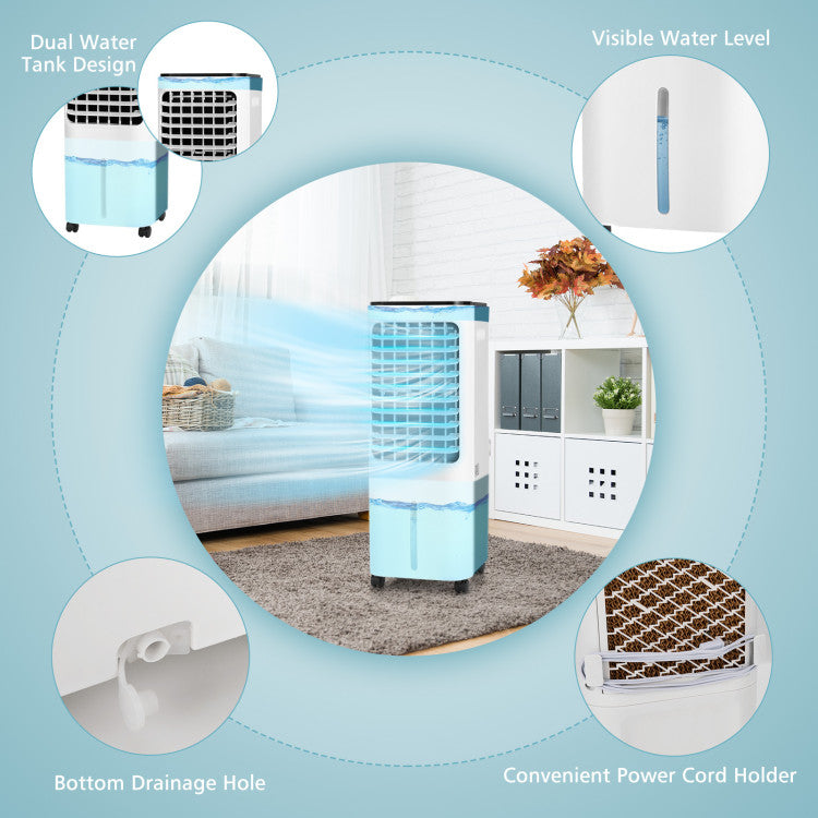 Soraya | High-Capacity 4-in-1 Air Cooler – Evaporative Cooling System with 12L Tank & Ice Packs | Long-Lasting Freshness | For Indoor Comfort
