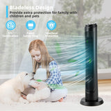 75° Oscillating Tower Fan – 40-Inch Fan with Remote, 3 Breeze Modes & 4 Wind Speeds | Quiet Power | For Living Room & Workspace