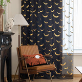 ShadowWings – Sheer Curtains with Bat Pattern