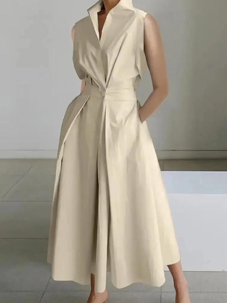 Womens Midi Dress with Chic A-Line Design & Comfortable Fit