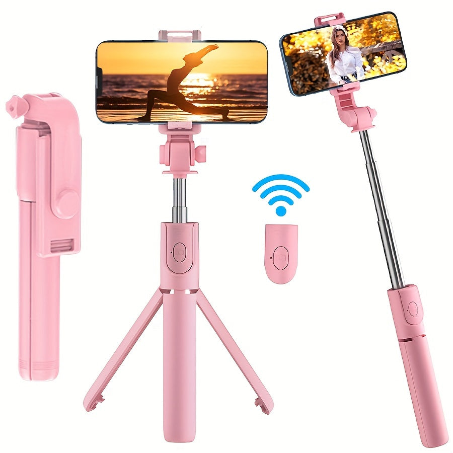Flexible Selfie Stick with Wireless Remote Control and 360° Rotation – Compact Selfie Pole for iPhone and Travel