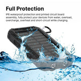 500000mAh Waterproof Solar Power Bank with Dual USB Ports and LED Flashlight - Best Portable Charger for Outdoor Use
