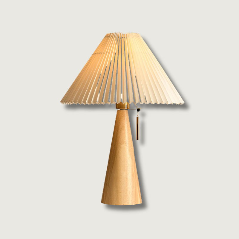AntiqueRadiance – Elegant Wood and Metal Table Lamp