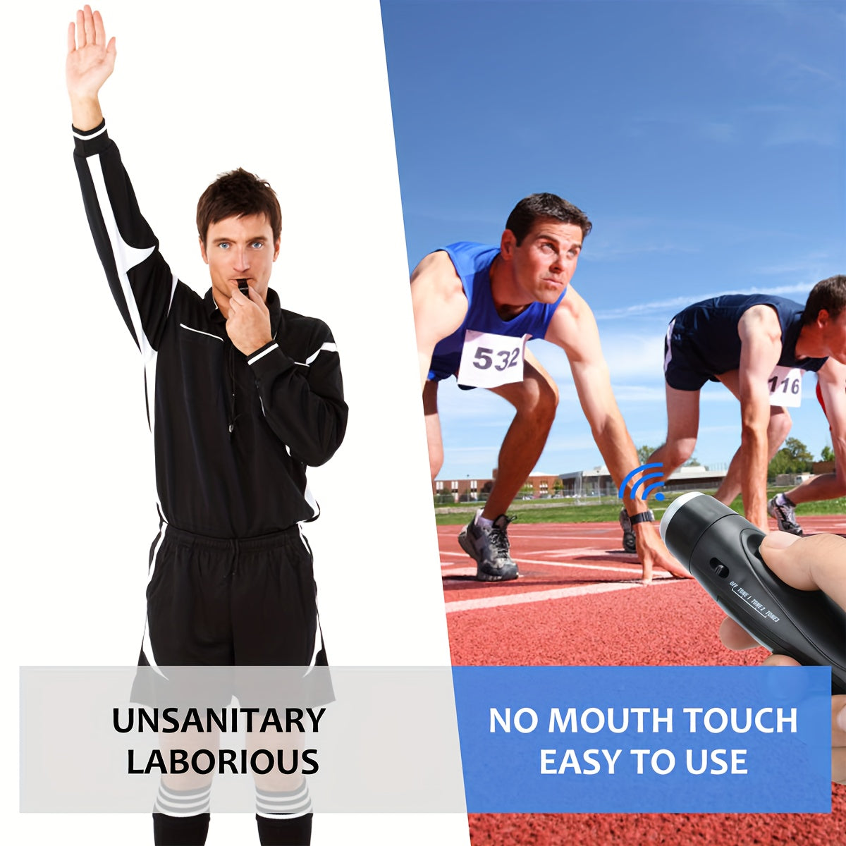 Handheld Electronic Flute with 3 Tone Options – Lightweight and Portable for Coaches and Referees