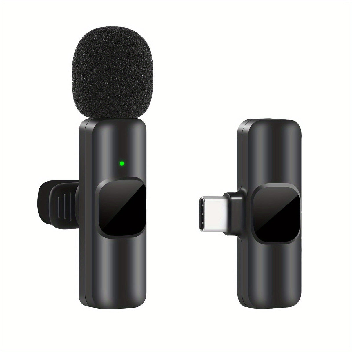 Wireless Lavalier Microphone for Video Recording and Live Streaming – Compact Design with High Sound Quality and USB-C Connection