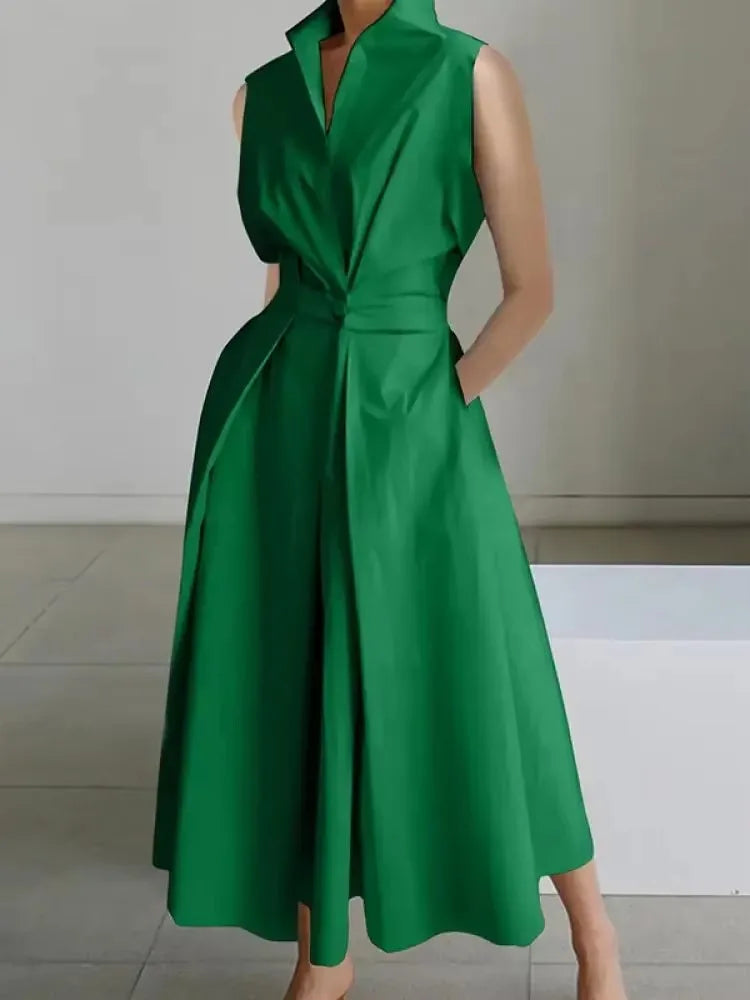 Womens Midi Dress with Chic A-Line Design & Comfortable Fit