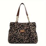 Women's Handbag Leopard Print One Size Faux Leather