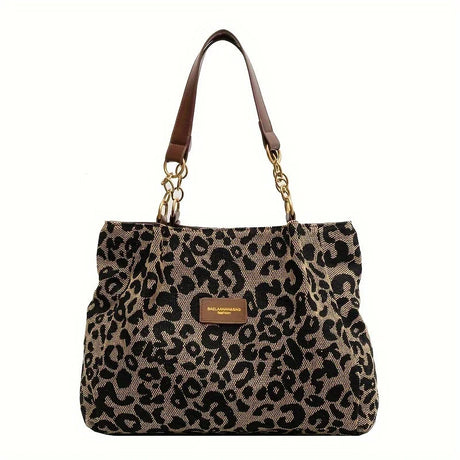 Women's Handbag Leopard Print One Size Faux Leather