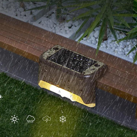 Solar Lights Outdoor - Weatherproof LED Wall Lamp for Driveways & Pathways