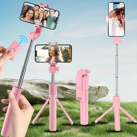 Flexible Selfie Stick with Wireless Remote Control and 360° Rotation – Compact Selfie Pole for iPhone and Travel