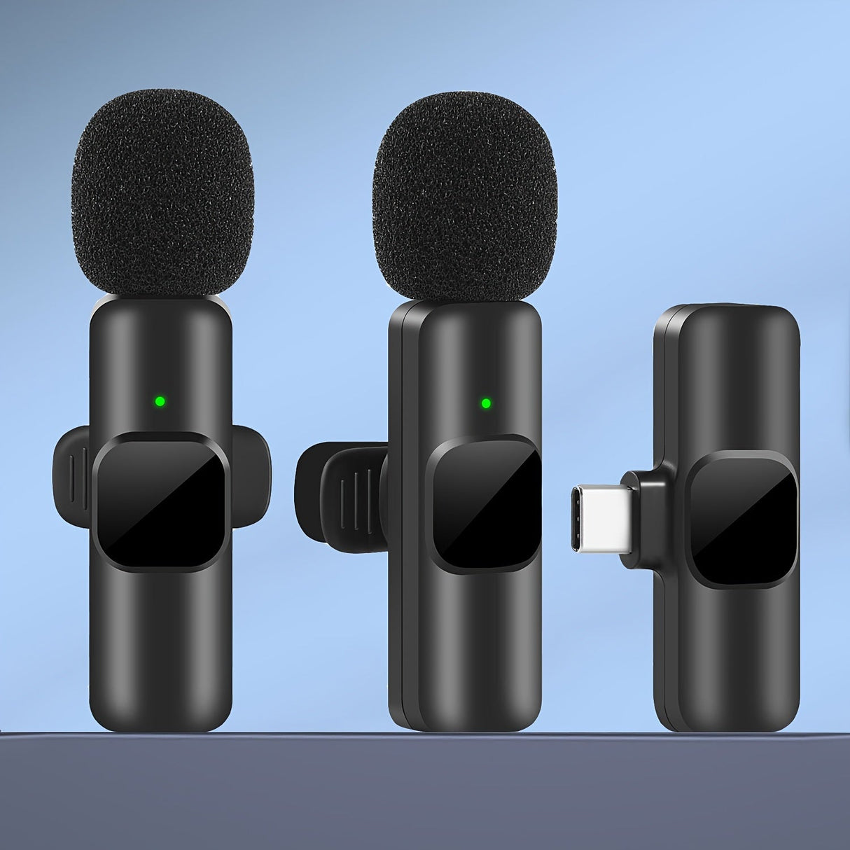 Wireless Lavalier Microphone for Video Recording and Live Streaming – Compact Design with High Sound Quality and USB-C Connection