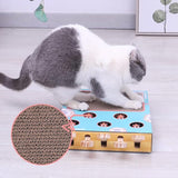 3-in-1 Interactive Cat Playground with Scratching Post, Eco-Friendly Cardboard Design, Space-Saving Toy for Active Play