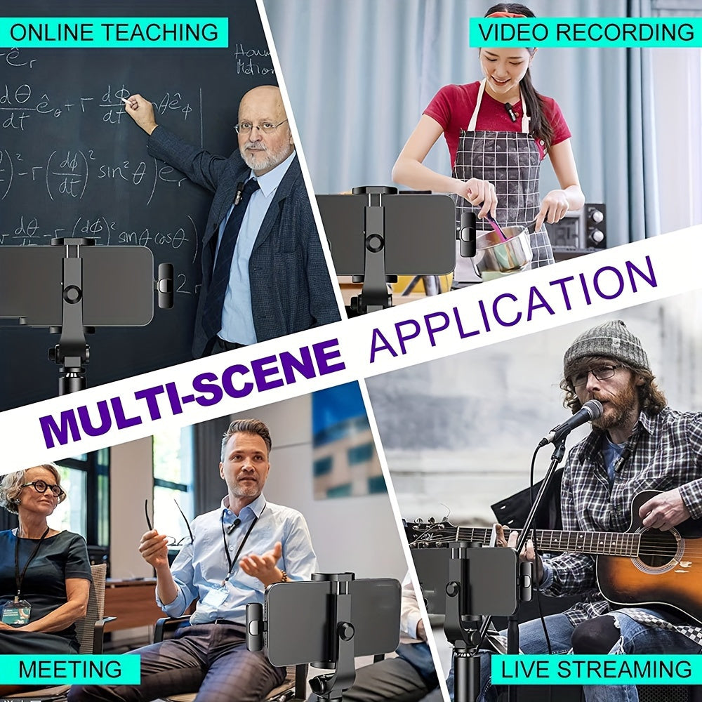 Wireless Lavalier Microphone for Video Recording and Live Streaming – Compact Design with High Sound Quality and USB-C Connection