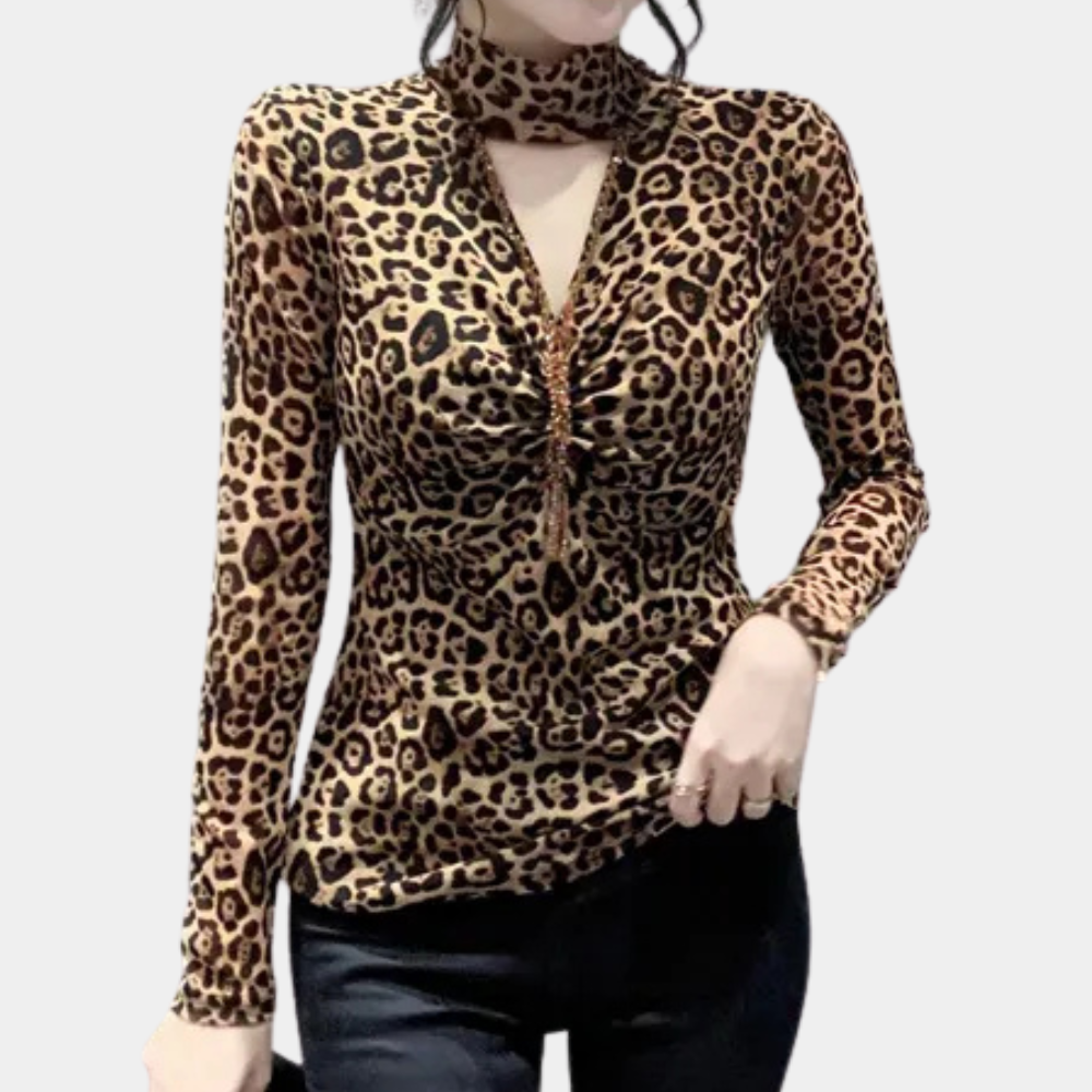 Women's Elegant Leopard Top
