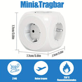 Compact Portable Power Socket Cube with 5 Electric Connections – Lightweight and Safe for Home, Office, and Travel