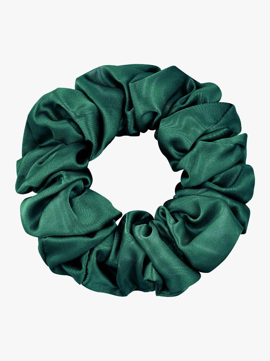 VelvetSilk - Midnight Silk Hair Scrunchies (3.5 cm)