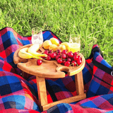 Versatile Folding Table for Indoor and Outdoor Use – Compact, Portable Foldable Dining Table in Brown Wood