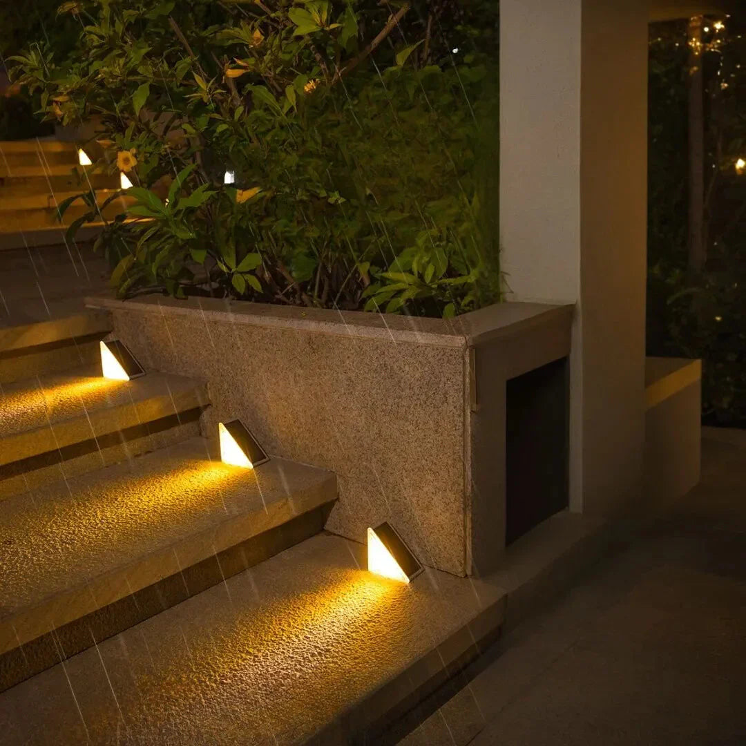 Solar Lights Outdoor - Energy-Efficient LED Stair Lighting for Safe Pathways