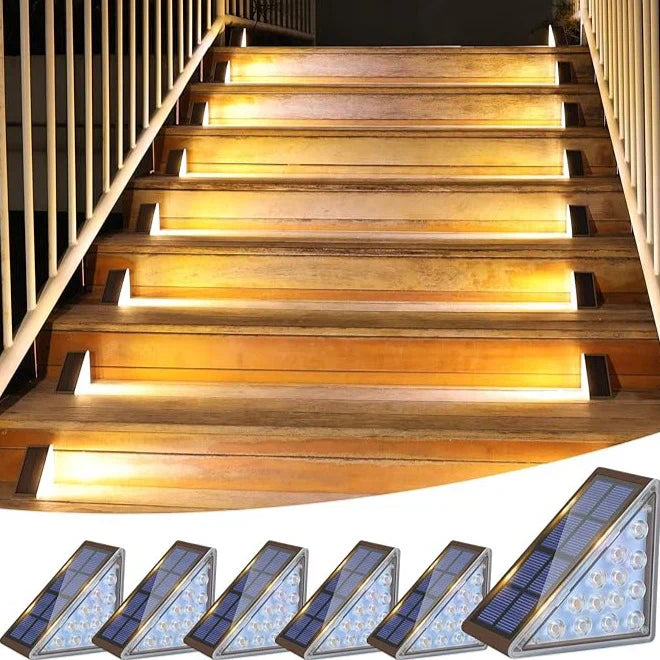Solar Lights Outdoor - Energy-Efficient LED Stair Lighting for Safe Pathways