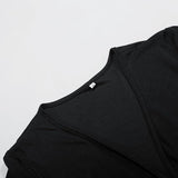 Vintage Women's Dress with V-Neck and Short Sleeves for Timeless Elegance