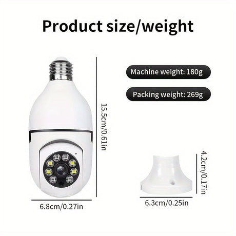 Smart Lamp Camera with HD Quality, Night Vision, and Two-Way Audio for Enhanced Home Security