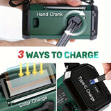 All-in-One Emergency Radio with Flashlight, Solar Panel, USB Charger, and NOAA Weather Access – Compact Survival Device