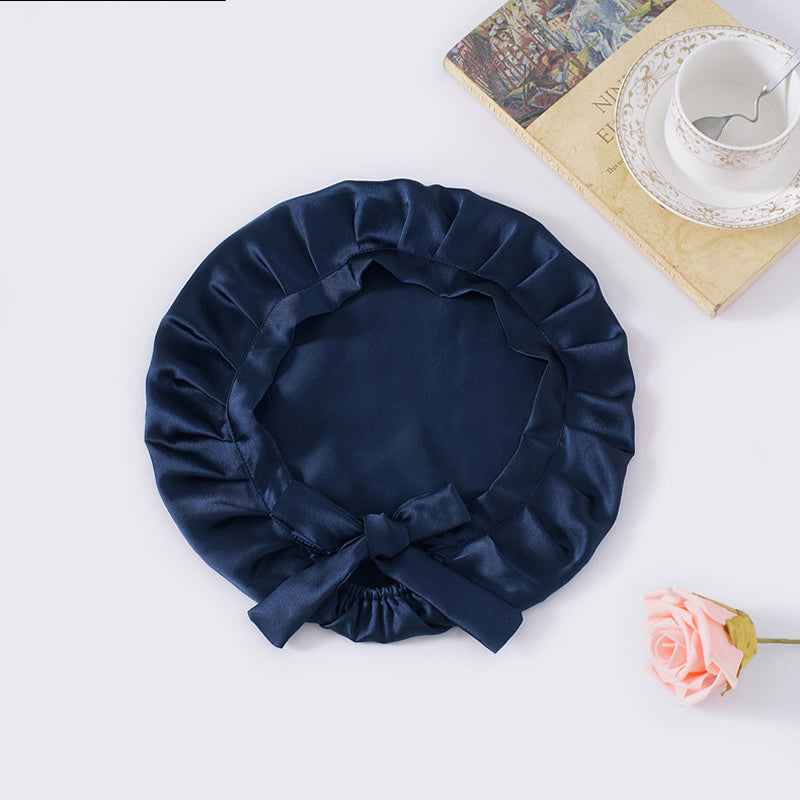 SilkCrown - Classic Silk Sleep Cap with Ribbon