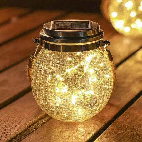 SunGlow - Warm Solar Glass Lamp