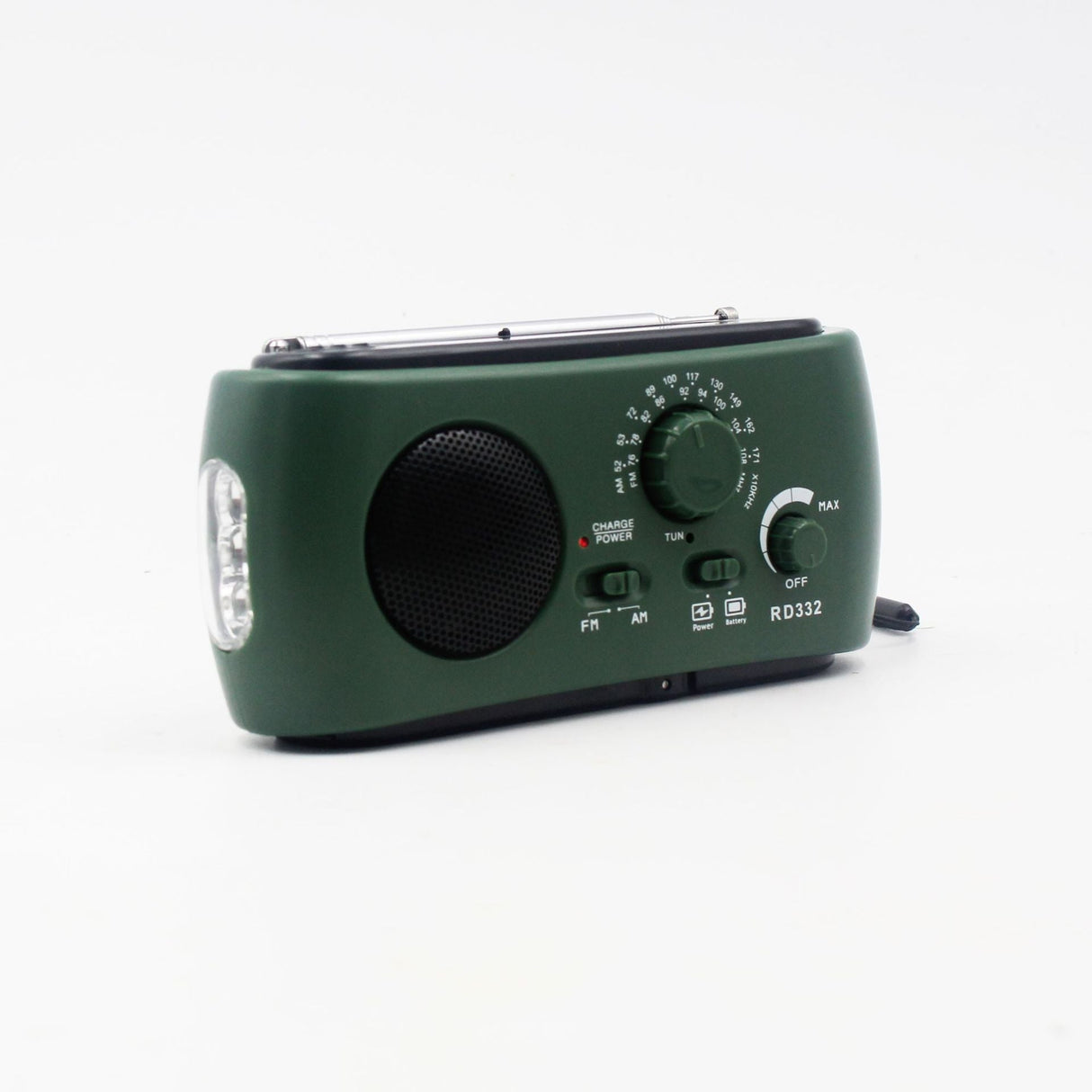Portable Emergency Radio with AM/FM/NOAA, USB Charger, LED Flashlight, Water Resistant for Camping and Outdoor Use