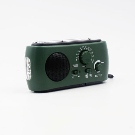 Portable Emergency Radio with AM/FM/NOAA, USB Charger, LED Flashlight, Water Resistant for Camping and Outdoor Use