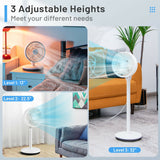 9-Inch Standing Fan with Oscillation – Portable Pedestal Unit with Adjustable Speeds & Height | Quiet Flow | For Bedroom & Workspace