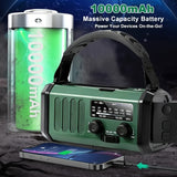 All-in-One Emergency Radio with Flashlight, Solar Panel, USB Charger, and NOAA Weather Access – Compact Survival Device