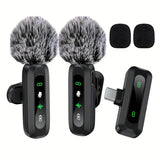 Wireless Lavalier Microphone with USB-C Connectivity for Smartphones and Tablets – Compact Design, Ideal for Podcasts and Vlogs