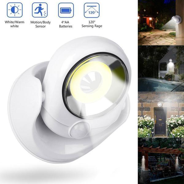 Ultra-Bright Motion Sensor LED Outdoor Light – Waterproof 450 Lumen Wireless LED Lamp for Safety and Visibility
