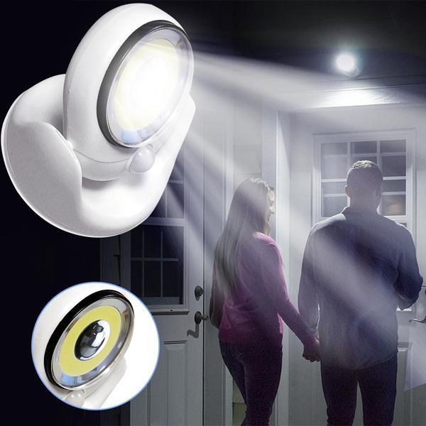 Ultra-Bright Motion Sensor LED Outdoor Light – Waterproof 450 Lumen Wireless LED Lamp for Safety and Visibility