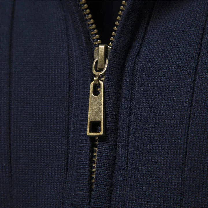MetroWarm - Sophisticated Men's Zip Sweater for a Trendy Fall Look