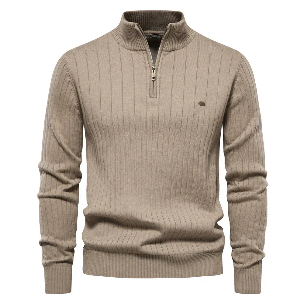 MetroWarm - Sophisticated Men's Zip Sweater for a Trendy Fall Look