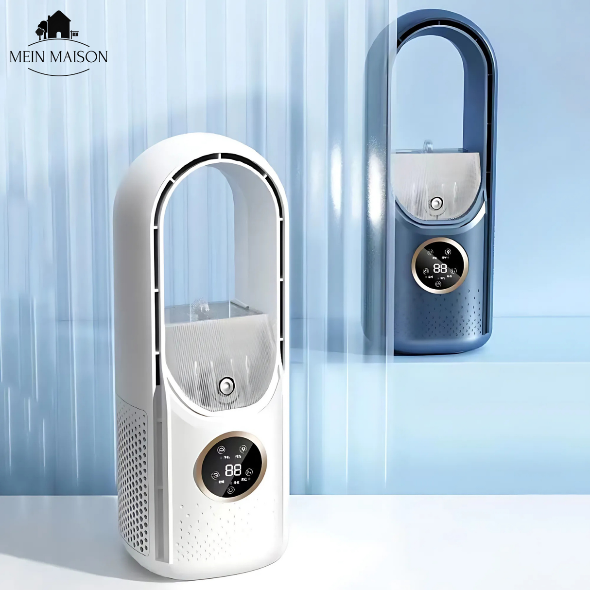 Airevo air cooler | Bladeless USB fan | 6 levels | Quietly & with timer | Humidification