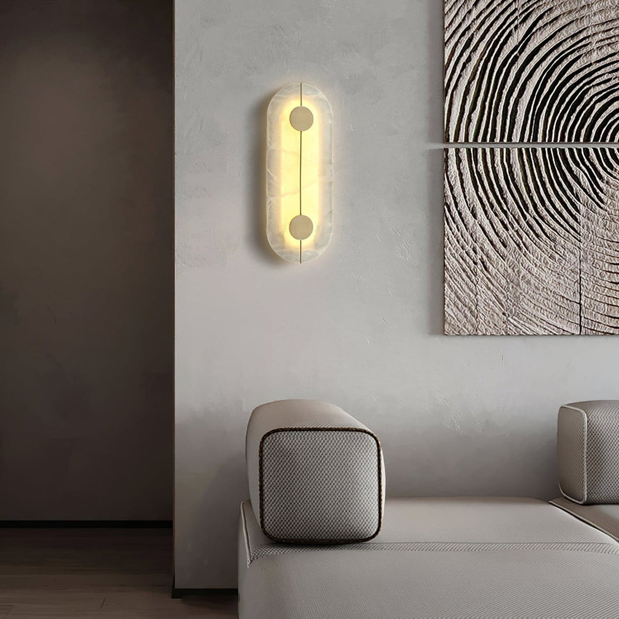 StoneLuxe – Art Deco Wall Lamp with Refined Stone Detail