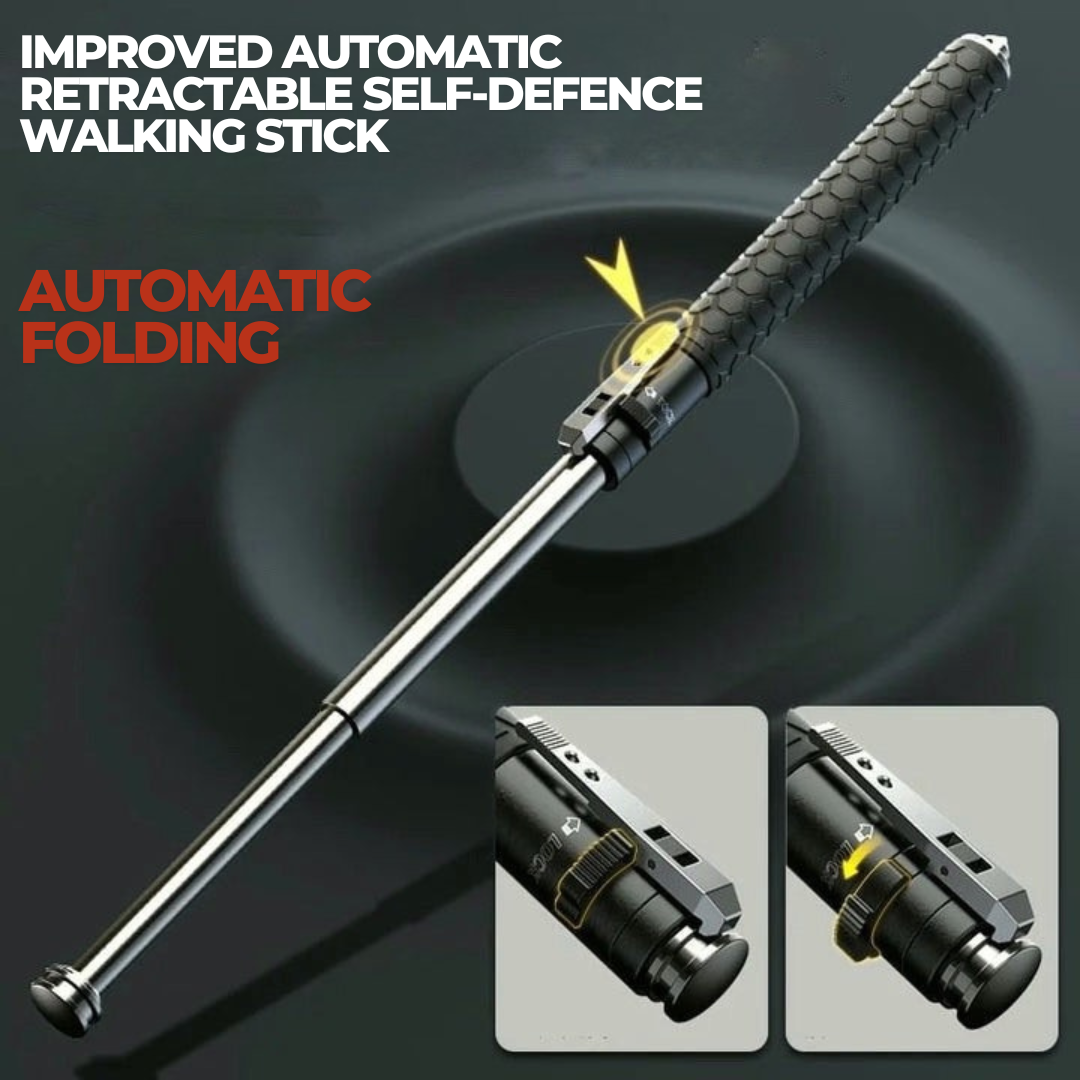 Self-Defense Hiking Stick with Automatic Mechanism