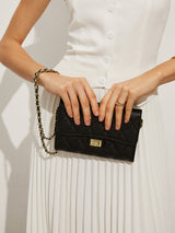Women's Clutch Bag Black One Size Polyurethane