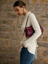 Women's Shoulder Bag Checked Pattern One Size Polyurethane