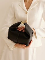 Women's Handbag Black One Size Polyurethane with Metal Detail
