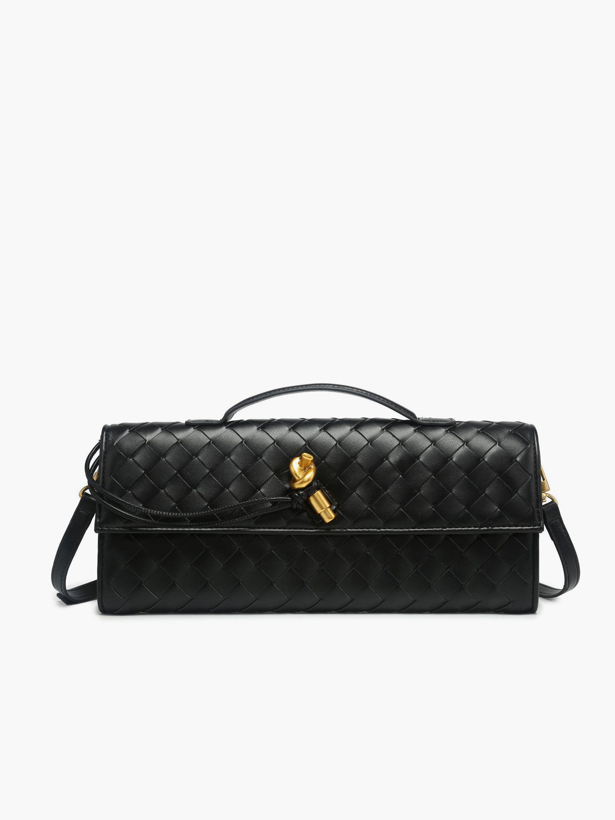 Women's Shoulder Bag Black One Size Polyurethane