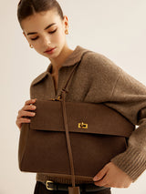 Women's Shoulder Bag Black Large Polyurethane