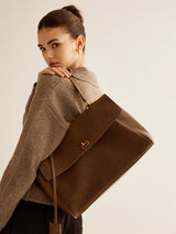 Women's Shoulder Bag Black Large Polyurethane