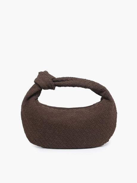Women's Suede Handbag Brown One Size Polyurethane