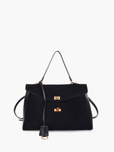 Women's Shoulder Bag Black Large Polyurethane